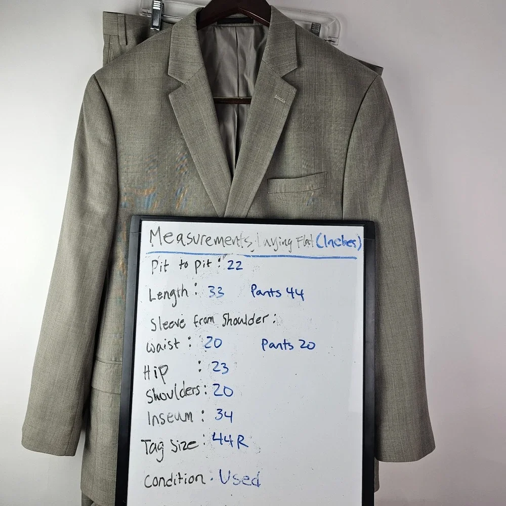 MICHAEL KORS Blazer Sport Coat Casual Two Button Jacket Size 46L Suit Mens Pants
